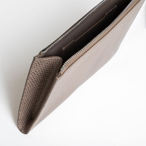 Pochette  DOTTI<br> Lucertola Taupe