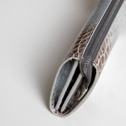 Portafoglio DOTTI<br>Alligatore Grigio