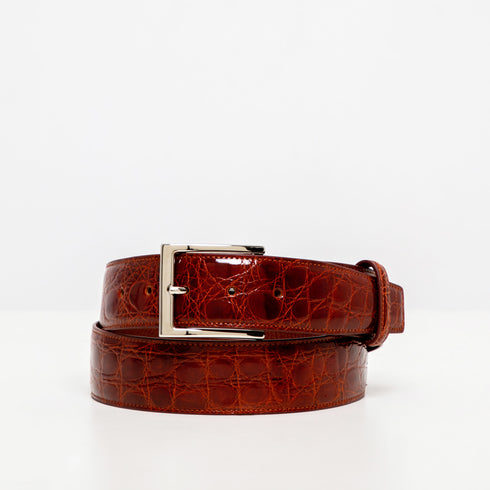 Cintura Uomo DOTTI <br> Coccodrillo Marrone Chiaro<br> 38mm