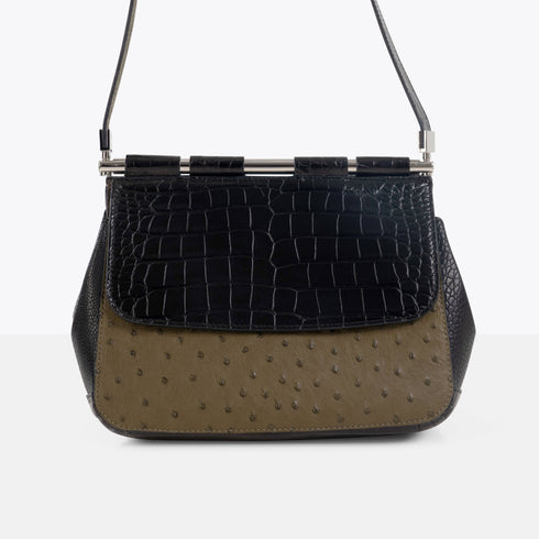 DUALE <br> Alligatore Nero, Coccodrillo, Struzzo, Pitone